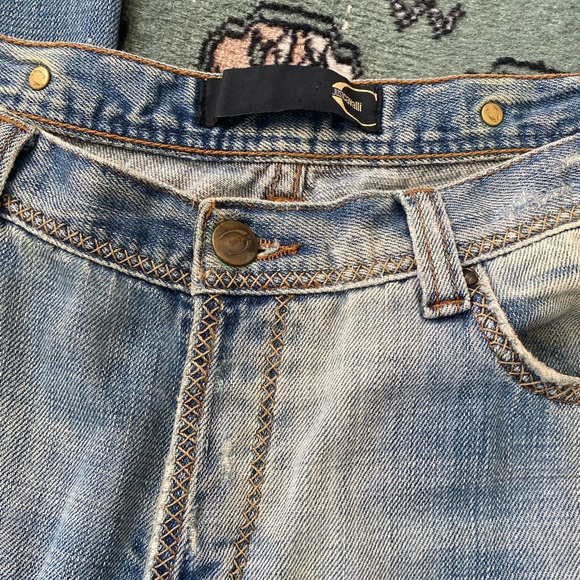 Roberto Cavalli Just Cavalli destroyed distressed straight leg jeans - Picture 7 of 13